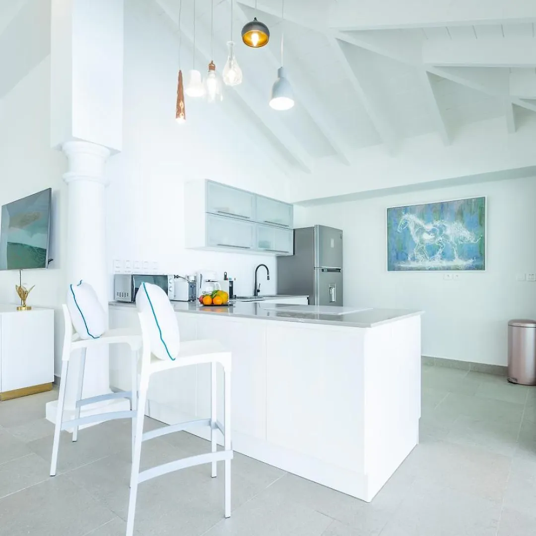 La Perla Bianca - 1 Bedroom Beachfront Luxury Villa Offering Utmost Privacy Les Terres Basses