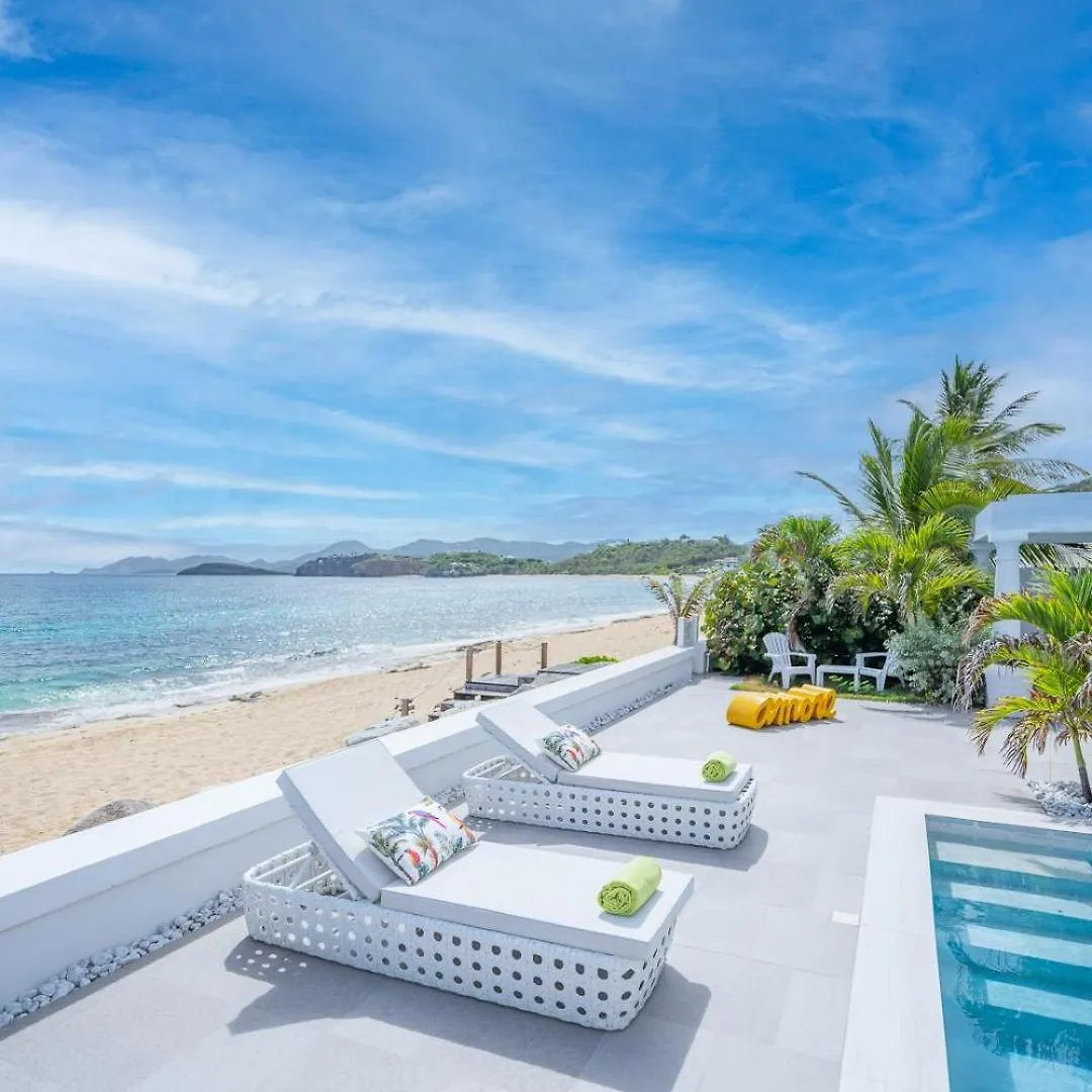 La Perla Bianca - 1 Bedroom Beachfront Luxury Villa Offering Utmost Privacy Les Terres Basses